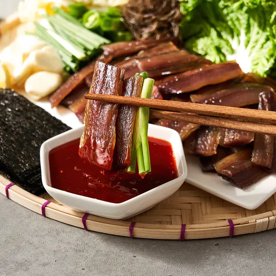 구룡포 땅콩과메기 야채 세트 수제 초장 미 10쪽 1세트