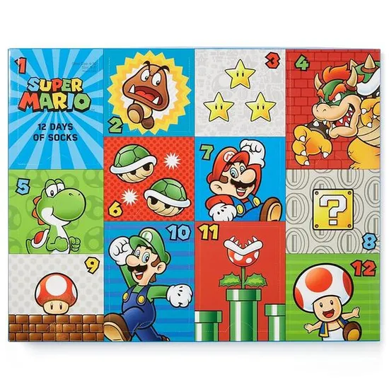 마리오 남아용 슈퍼 모음 크루 & 앵클 양말 12켤레