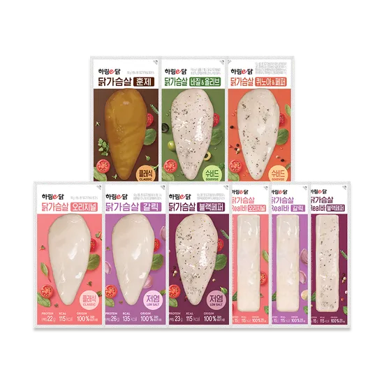 하림이닭 닭가슴살 혼합구성 패키지 12개