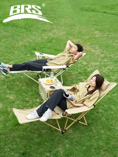 WESTTUNE 캠핑 침대 휴대용 접이식 침대, BRS 2-in-1 리클라이닝 캠핑 의자