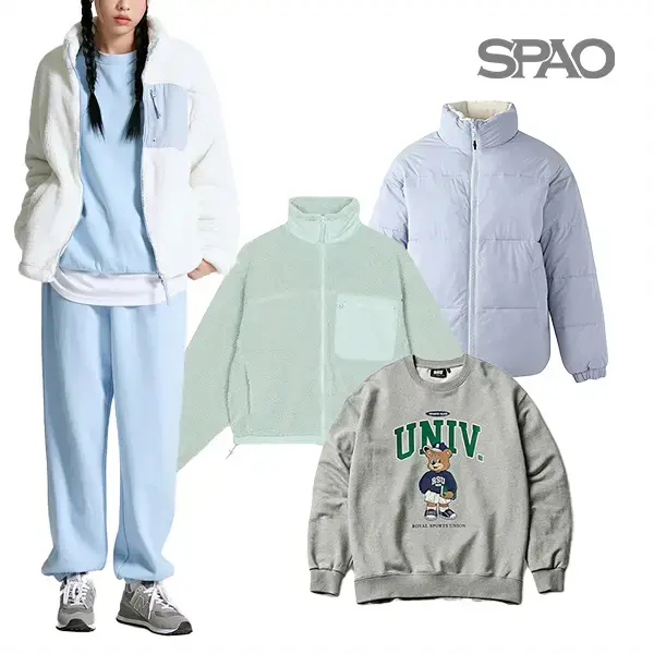 스파오 패딩 맨투맨 플리스 코트 외 다양 최대 92% 할인