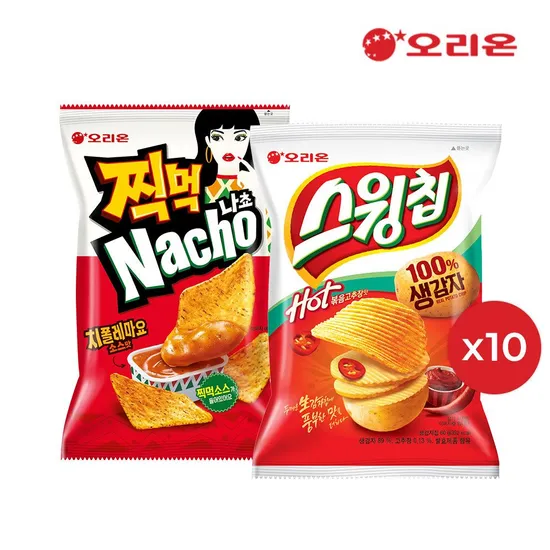 찍먹 나쵸 치폴레마요 84g 10개 스윙칩 볶음고추장 60g 10개