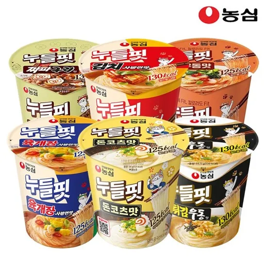 농심 누들핏 돈코츠맛 34g x 6개