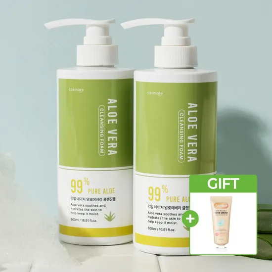 알로에 클렌징폼 500ml 2개 핸드크림 60ml