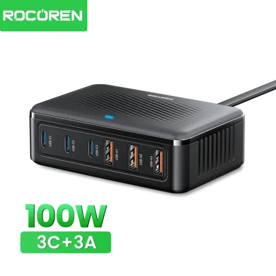 Rocoren 6포트 100W GaN 충전기
