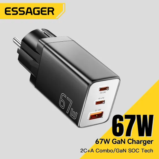 Essager GaN USB C 충전기 67W 접지플러그