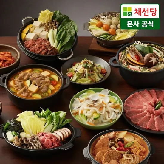 채선당 시그니쳐 밀키트 6종 4인분 부대찌개