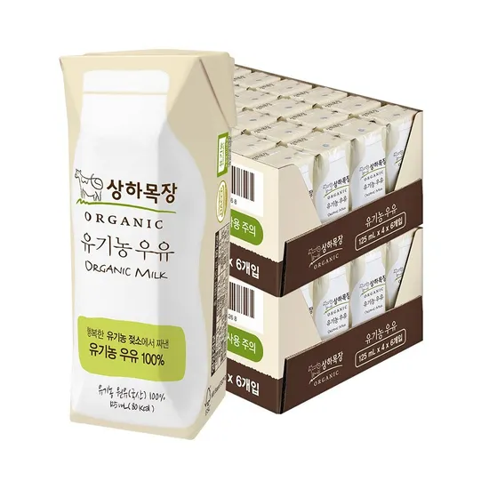 상하목장 유기농 우유 25ml 52팩