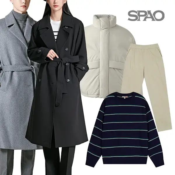 스파오 패딩 맨투맨 슬랙스 코트 외 다양