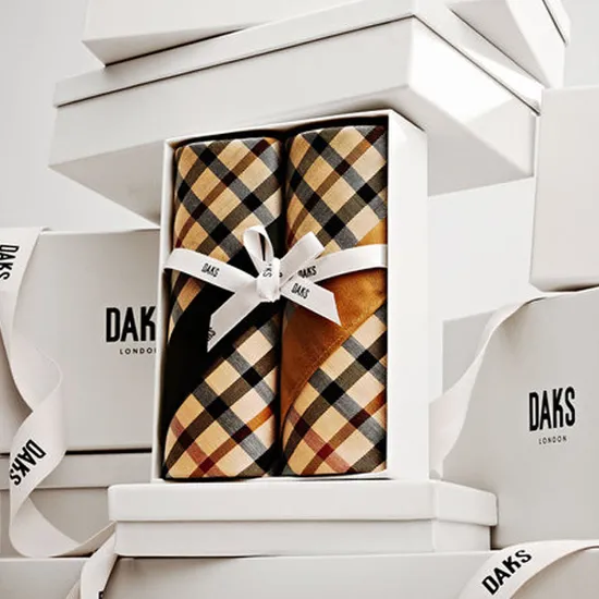 닥스 액세서리 면 손수건 2종 세트 2개