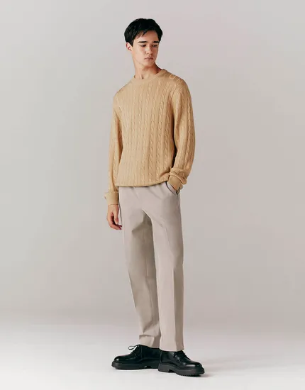 7GG 울 케이블 스웨터