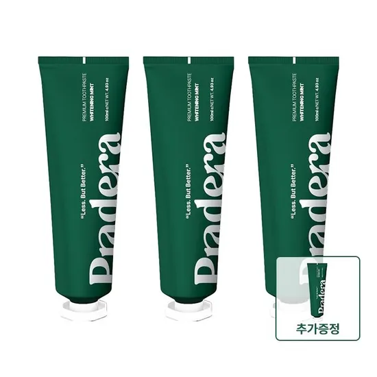 프라데라 프리미엄 천연치약 100g 3개