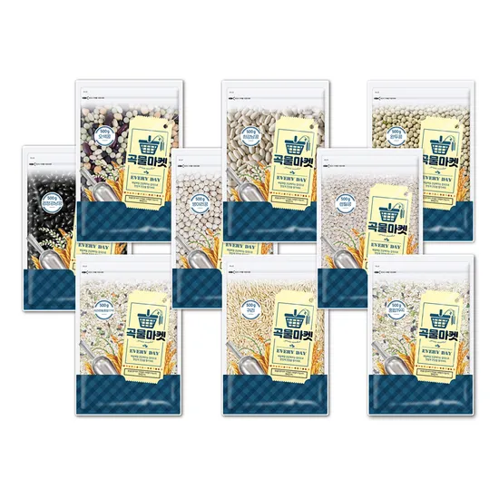 잡곡 500g 9종 귀리 잡곡 렌틸콩 혼합