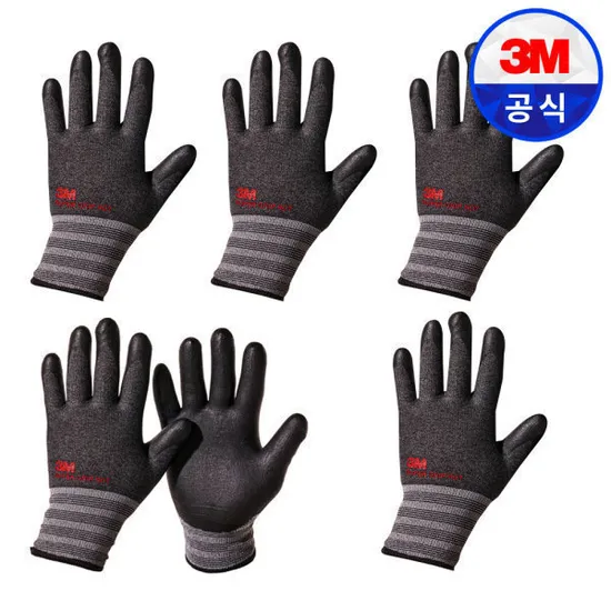 3M 슈퍼그립 겨울 기모 방한 코팅장갑 5개입