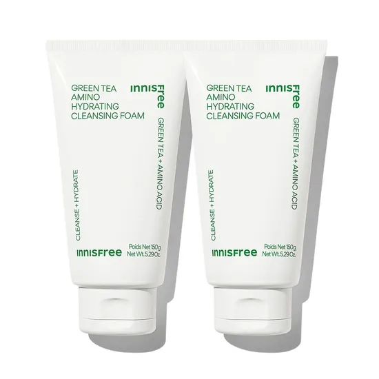 이니스프리 그린티 아미노 수분 클렌징 폼 150g 2개