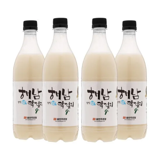 해남찹쌀생막걸리 9도 750ml 4병