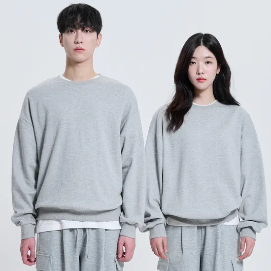 포슈어 오버핏 맨투맨