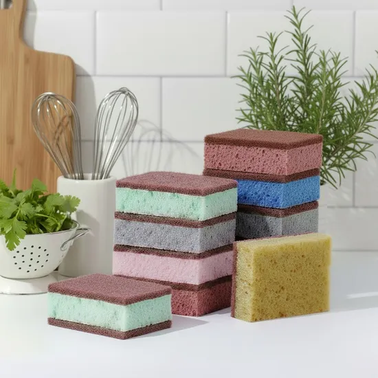 고밀도 양면 스펀지 수세미 40개