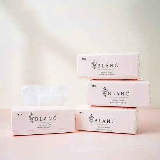 휴홈 블랑 키친타월 3겹 100매 9팩