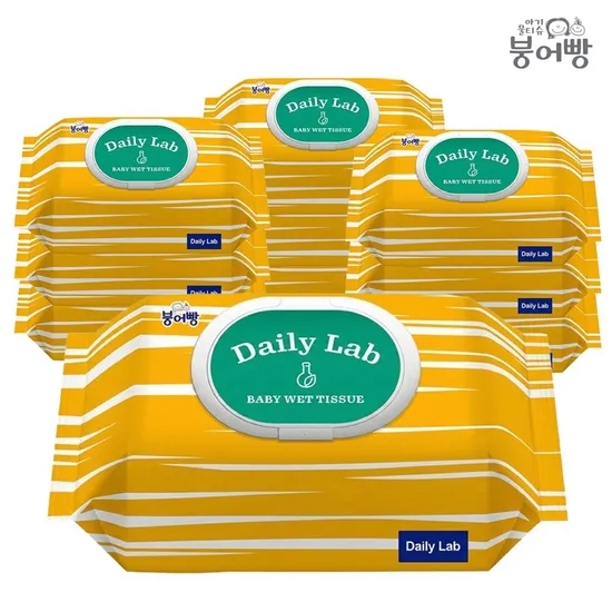 붕어빵 데일리렙 네이쳐 물티슈 80매x10팩