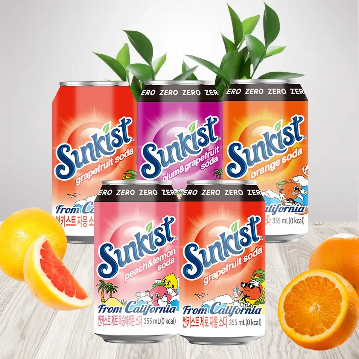 썬키스트 제로 오렌지 소다 355ml 24캔