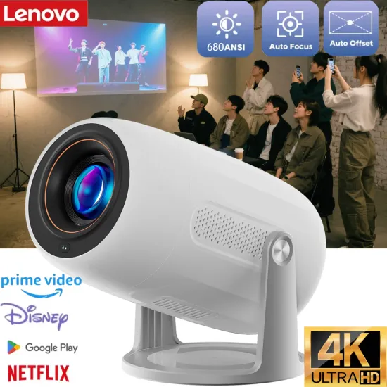 레노버 샤오신 100M 프로젝터 자동 초점 Wifi6 스마트 지원 4K 휴대용 hy300 pro 680ANSI 프로젝터 스마트 야외 홈시어터