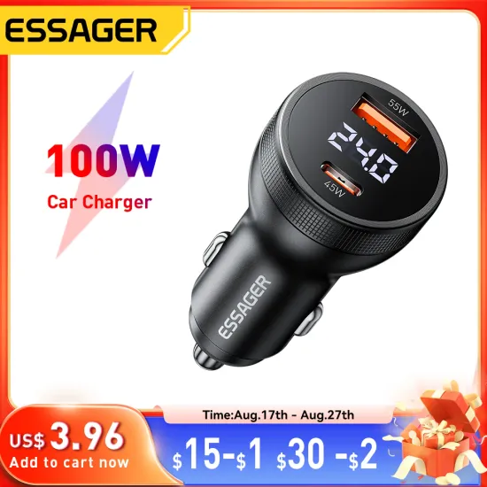 Essager 차량용 충전기 100W $3.94