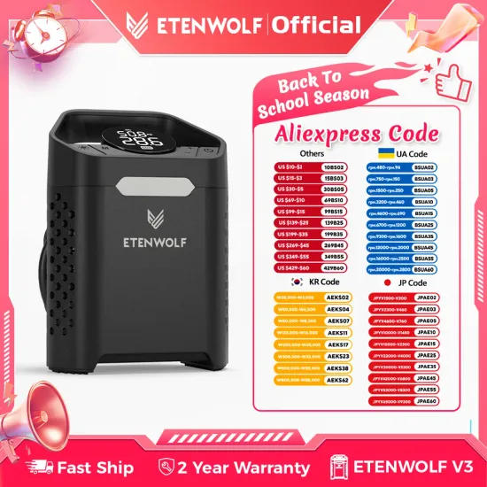 레노버 샤오신 패드 2024 태블릿 ETENWOLF V3 휴대용 타이어 공기 주입기 펌프