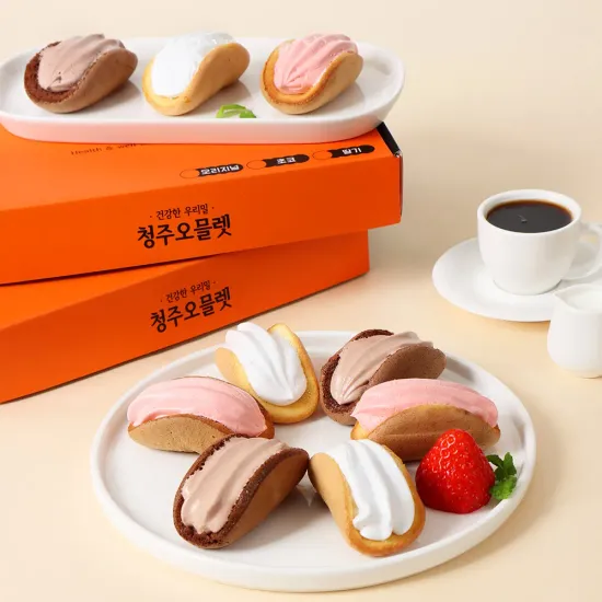 청주오믈렛 12개 9,314원, 36개입 16,533원 우리밀바나나빵 3가지맛 6,610원