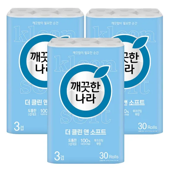 숨 화장지 1팩, 행운드림 화장지 2팩, 클리어 4겹 30m 1팩