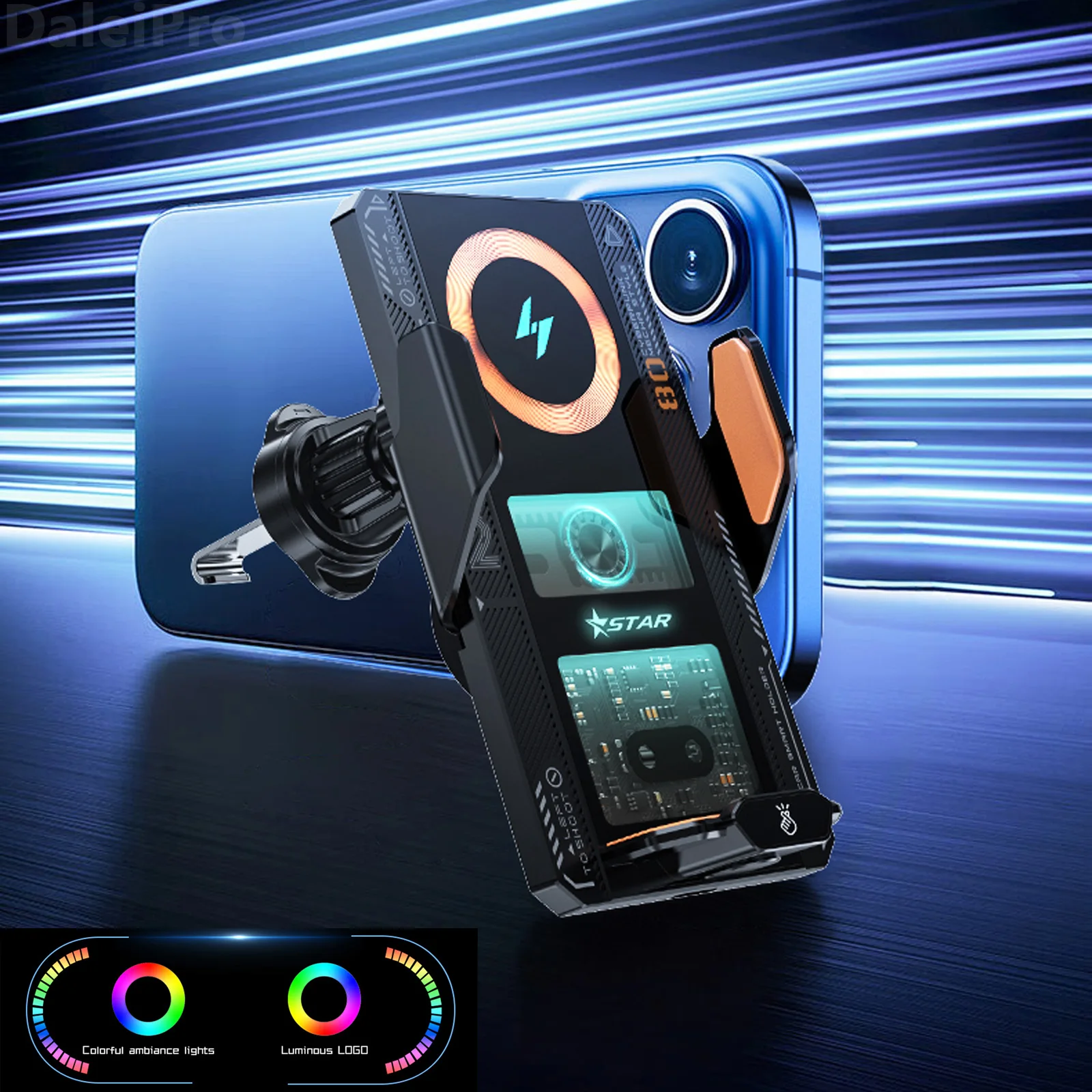 차량용 휴대폰 무선 충전기 자동 클램핑 마운트 | 지름알림