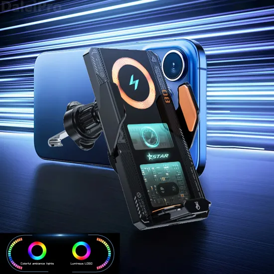 차량용 휴대폰 무선 충전기 자동 클램핑 마운트