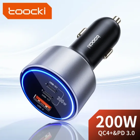 투키 200W USB C 차량용 충전기
