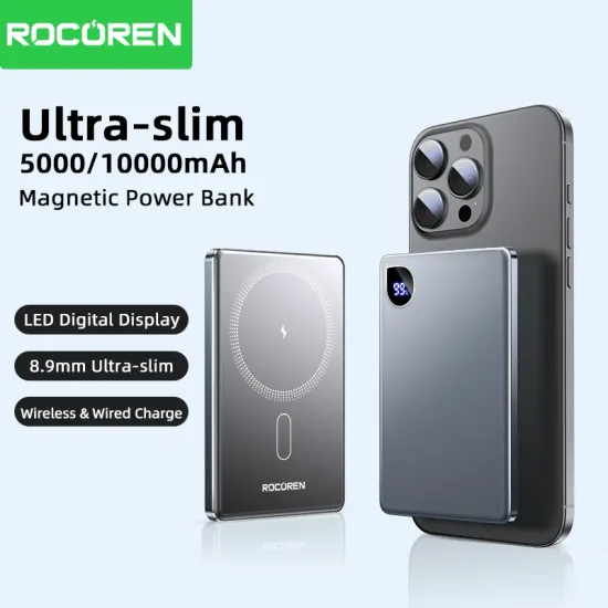 Rocoren 10000mAh 마그네틱 무선 충전 보조배터리