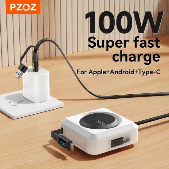PZOZ PD 100W C to C 디지털 고속충전 개폐식 케이블