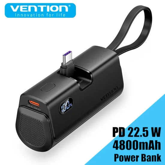 Vention 미니 휴대용 보조배터리 4800mAh 22.5W