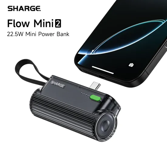 SHARGE Flow Mini 2 휴대용 충전 보조배터리 듀얼포트 22.5W