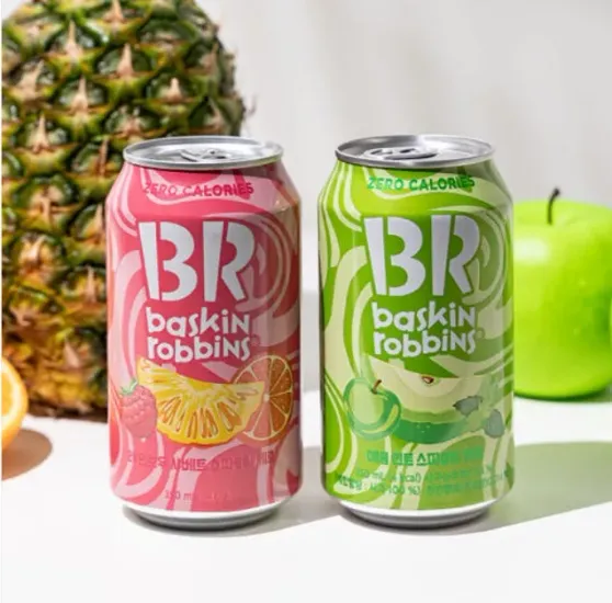 배스킨라빈스 제로 스파클링 탄산음료 24개 애플민트 2개 레인보우샤베트 12개