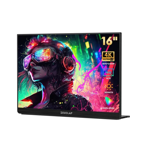 제우스랩 P16KF 16인치 4K 포터블 모니터