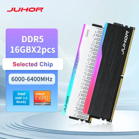 JUHOR 5,600Mhz 16GB $27 Crucial Pro 6,000Mhz 16GB 2개 $75.86