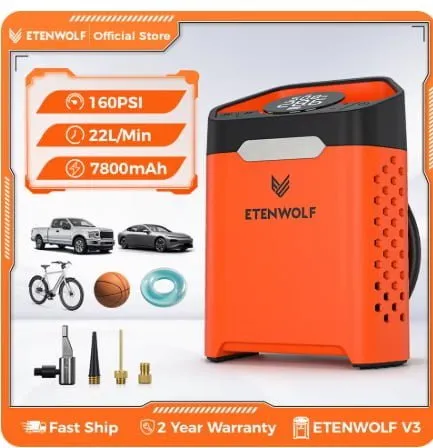 ETENWOLF ZEPHYR V3 휴대용 타이어펌프 ETENWOLF 3SE 에어펌프