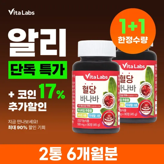비타랩스 혈당 바나바 90정 2통