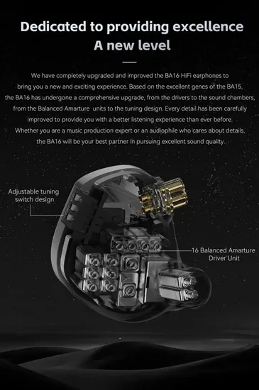 고음질 TRN BA16 32BA 드라이버 유닛 이어폰