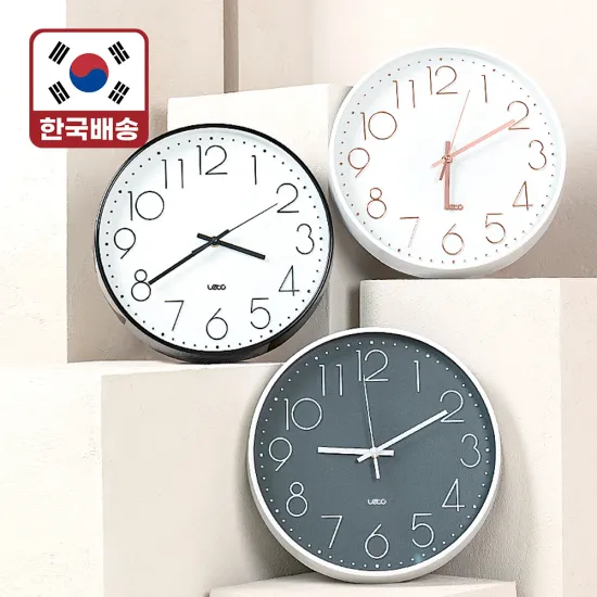 레토 완전무소음 플랫 거실 벽걸이시계