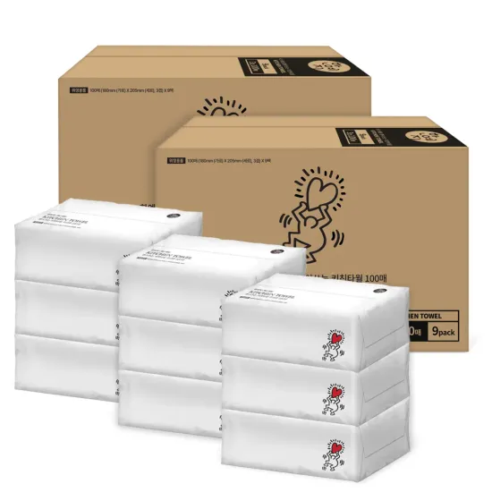 한예지 키스해링 뽑아쓰는 키친타올 18팩