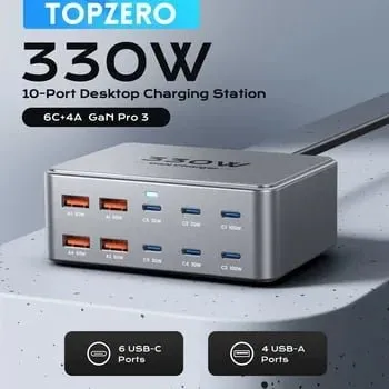 TOPZERO 330W 10포트 고속충전 스테이션