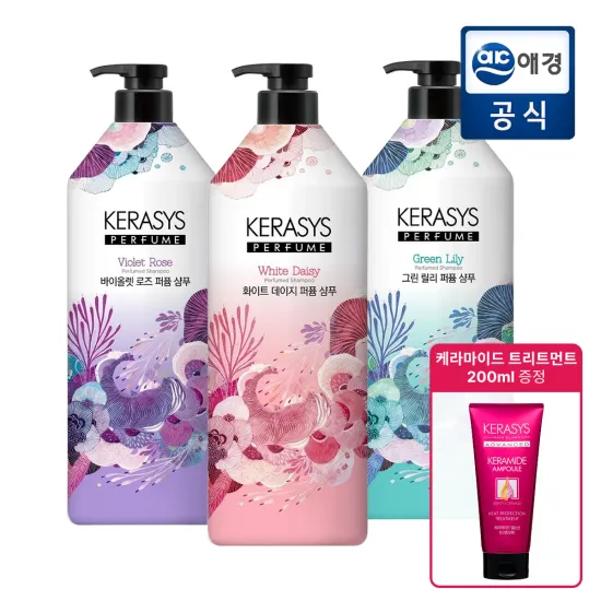 케라시스 퍼퓸 샴푸 린스 1L 3개 트리트먼트 200ML