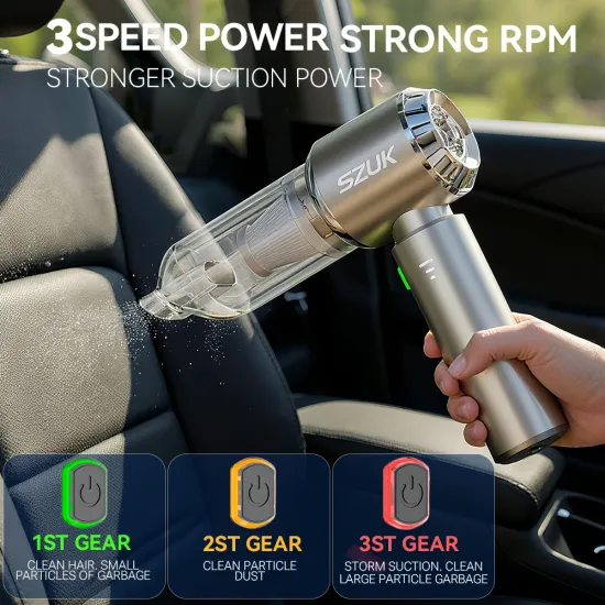 SZUK 미니 진공 청소기 780000 PA 98500Pa 고출력 무선 진공 청소기
