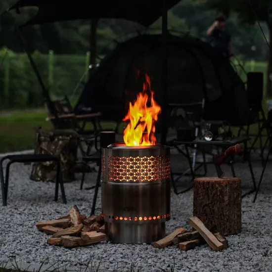 조선땔감 원형 화로대 플레임팟 불멍 바베큐그릴 캠핑 이중연소 장작 화로대