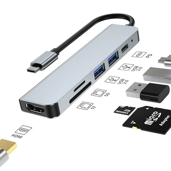USB C 허브 6 in 1 USB C 어댑터 4K HDMI 100W PD USB 3.0